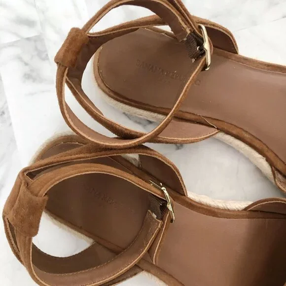 BANANA REPUBLIC Suede Closed Toe Espadrilles Size 7.5 - Picture 8 of 9